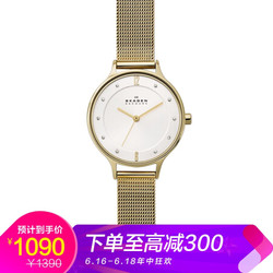 诗格恩（skagen）编制金属表带时尚简约超薄欧美手表女学生SKW2150