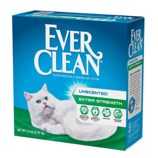 绝对值：EverClean 蓝钻 持久抗菌清香猫砂 绿白标 14磅 *3件