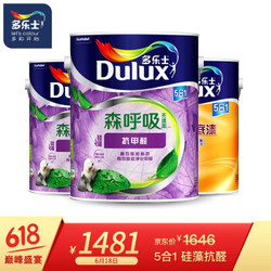 多乐士(Dulux)森呼吸无添加硅藻抗甲醛五合一墙套装