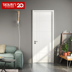TATA木门 现代简约门欧式房门室内门卧室门实木复合门定制木门油漆门AC020白混油 白混油