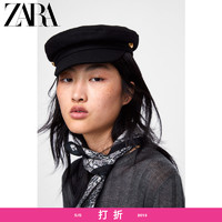 ZARA 新款 女装 纽扣饰海军风鸭舌帽 04373203800