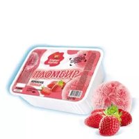 普隆别尔 Plombir 草莓牛奶冰淇淋 400g *8件