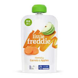 小皮（Little Freddie） 儿童果泥进口宝宝零食 胡萝卜苹果蔬菜泥90g  6月+ *16件