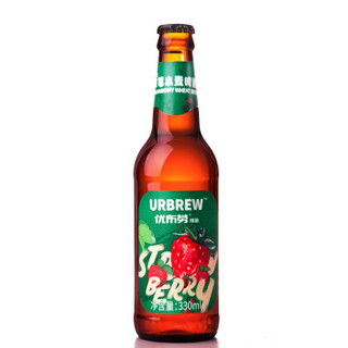 URBRAU 优布劳 国产精酿草莓小麦啤酒 (330ml、6瓶、≥5.0%Vol、瓶装、11.0°P)