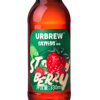 URBRAU 优布劳 国产精酿草莓小麦啤酒 (330ml、6瓶、≥5.0%Vol、瓶装、11.0°P)