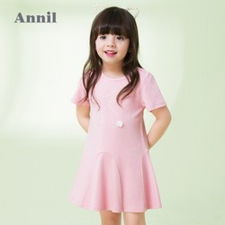 Annil 安奈儿 女童短袖连衣裙