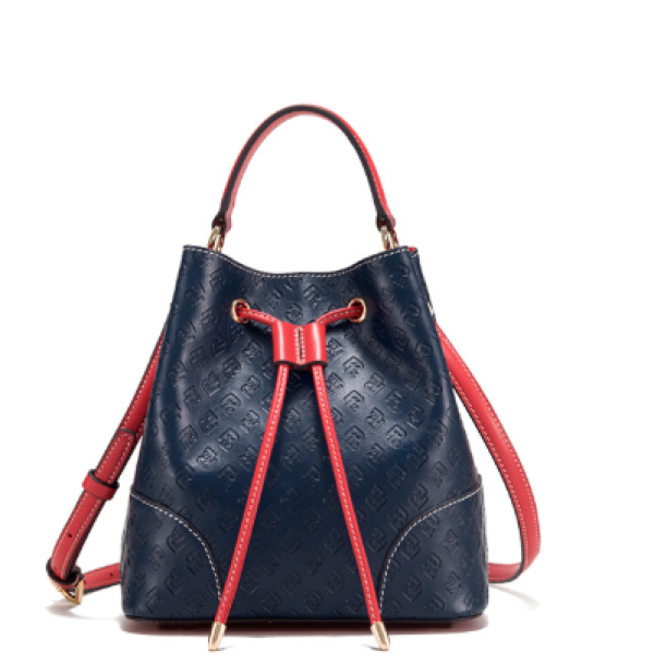 pld 保兰德(pld)牛皮单肩包 水桶包 wa837158蓝色