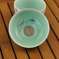 青瓷手绘茶漏-茶韵