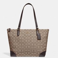 COACH 蔻驰 City Zip Tote 女士中号托特包