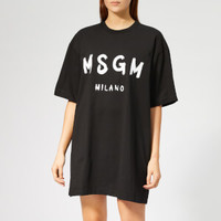 限尺码：MSGM Graffitti Logo 女士连衣裙T恤