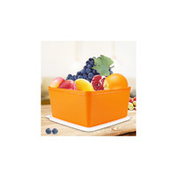 特百惠2.5L缤纷保鲜盒大容量冷藏冰箱蔬菜水果保鲜盒密封储藏盒