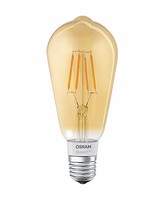 Osram Smart+ LED 灯丝爱迪生金苹果 HomeKit 灯带 E27 插座可调光替换装 60 瓦灯泡 暖白色