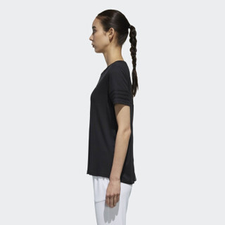 adidas 阿迪达斯 圆领女士T恤  DM4306  黑色 XL  