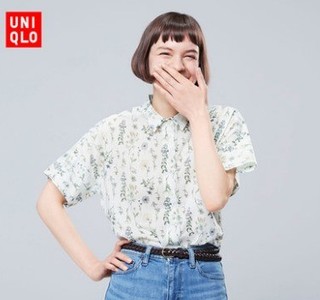 优衣库 UNIQLO 416358 女装 S Sanderson全棉衬衫(短袖)