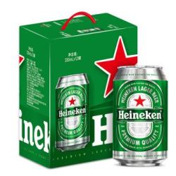 喜力(Heineken)啤酒330ml*12听 整箱装