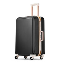 BOSTANTEN 波斯丹顿 旅行箱 万向轮28英寸铝框拉杆箱女韩版登机行李箱潮 B9174038 黑色