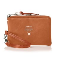 anello 阿耐洛 带卡套手拿包零钱包卡包随身收纳包N0574 浅褐色