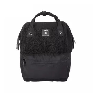 anello阿耐洛自营旗舰店潮流时尚妈妈包高密短绒双肩背包b2932黑色