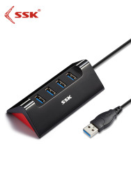 SSK飚王USB3.0一拖四口集线器台式笔记本电脑分线器多接口HUB扩展1米款(包邮)