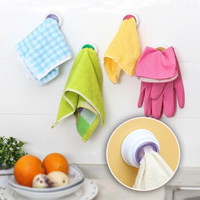 MOYOU 洗碗布夹 抹布收纳夹 毛巾挂架免钉擦手巾夹 三个装随机色