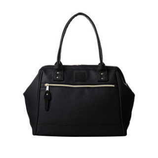 商品日本anello 日本潮流单肩侧背包金属拉链开口波士顿包b1213黑色