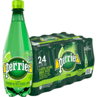 临期品：Perrier 巴黎水 含气天然矿泉水气泡水青柠味 500ml*24瓶