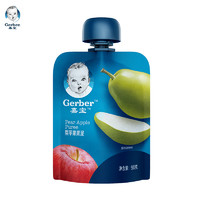嘉宝（Gerber）进口宝宝零食儿童辅食婴幼儿梨苹果果泥90g+凑单品