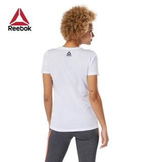 Reebok 锐步 DU4663 运动健身 女子 短袖上衣 (白色、A/L)