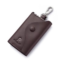 MONTAGUT 梦特娇 男士牛皮钥匙包多功能汽车钥匙包钥匙扣卡包锁匙大容量时尚商务R2521147012啡色
