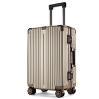 VIHUS 威浩 铝框拉杆箱男士女士旅行箱登机箱万向轮行李箱 2269B-20英寸(可登机)香槟金