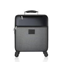 舒提啦 双杆万向轮拉杆箱旅行箱登机箱 PU001-15H 灰色 15英寸