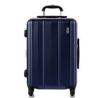 舒提啦 抗摔旅行箱铝框拉杆箱22英寸男女静音万向轮登机箱大容量行李箱纯pc硬箱子 星空蓝