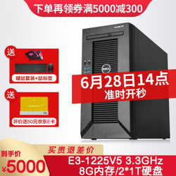 戴尔（DELL）T30小型塔式服务器主机  至强四核E3-1225V5 3.3GHz 8G内存/2*1T硬盘