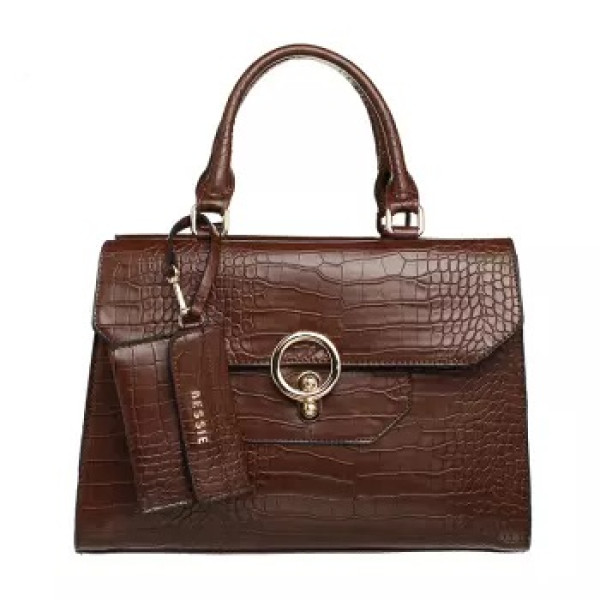 商品bessie 英国女包手提包女单肩包女大容量通勤包女复古女包 咖啡色