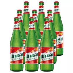乌苏啤酒 新疆WUSU 红乌苏瓶装620ml*9瓶