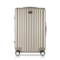 goldlion 金利来 拉杆箱男女时尚万向轮旅行箱登机箱德国拜耳PC箱静音TSA海关密码锁行李箱 20英寸 ML8574001-1136 金色