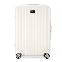 goldlion 金利来 拉杆箱男女时尚万向轮大容量旅行箱德国拜耳PC箱静音TSA锁行李箱 24英寸 ML8574001-2293 白色
