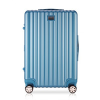 goldlion 金利来 拉杆箱男女时尚万向轮大容量旅行箱德国拜耳PC箱静音TSA海关密码锁行李箱 24英寸 ML8574001-2278 蓝色
