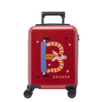 bromen 不莱玫 双杆万向轮拉杆箱旅行箱登机箱 B80207139031 红色 16英寸