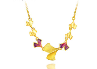 六福珠宝 GDG30068 黄金项链女款套链含吊坠 6.57g 43cm