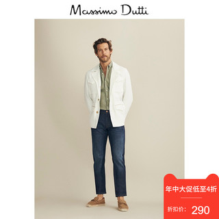 Massimo Dutti 男装 修身版石洗刷纹牛仔裤 00055155405