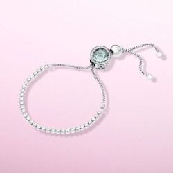 PANDORA 潘多拉 闪耀冰河蓝手链套装 礼物LZPDL0083 蓝色 25cm