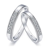 SEAZA 喜钻 铂金戒指结婚求婚钻石戒指情侣对戒钻戒16号