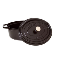 STAUB 椭圆形铸铁炖锅 33m 黑色 