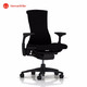 Herman Miller 赫曼米勒Embody电脑椅 Rhythm织物 办公椅人体工学 纯黑色