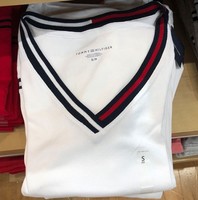 Tommy Hilfiger 汤米希尔费格  女士经典深V领T恤