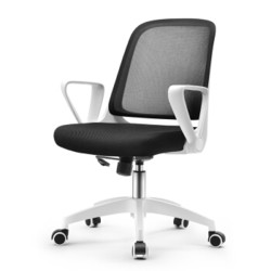 联丰（Lianfeng）电脑椅  办公椅子电竞椅家用人体工学椅会议职员椅 白框 W-158B *4件