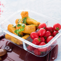 泰福高耐热玻璃 保鲜饭盒分格玻璃饭 食品水果微波炉冰箱保鲜盒