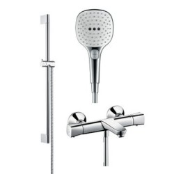 Hansgrohe 汉斯格雅 飞雨方形恒温花洒套装