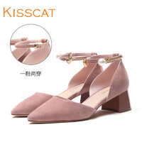 KISSCAT 接吻猫 KA98103-15 女士粗中跟凉鞋
